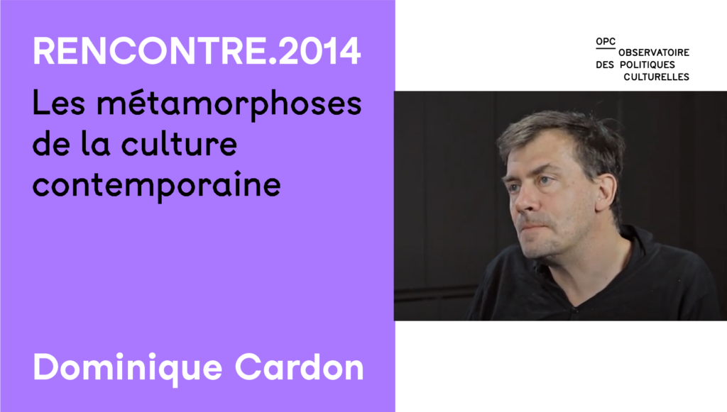 Miniature Dominique Cardon Les métamorphoses de la culture