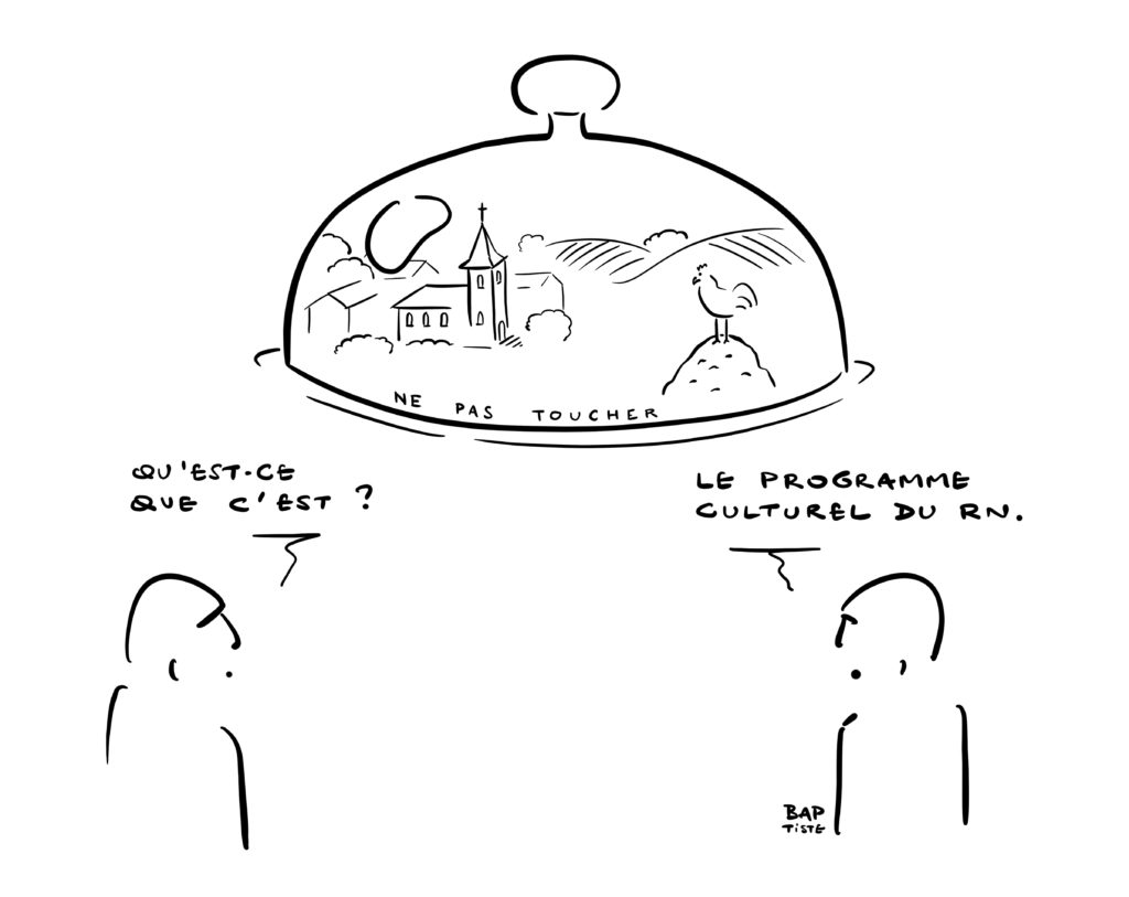 Village français sous cloche.