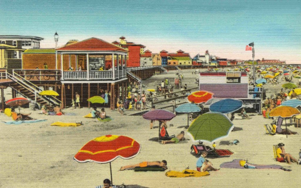 Image rétro d'une plage